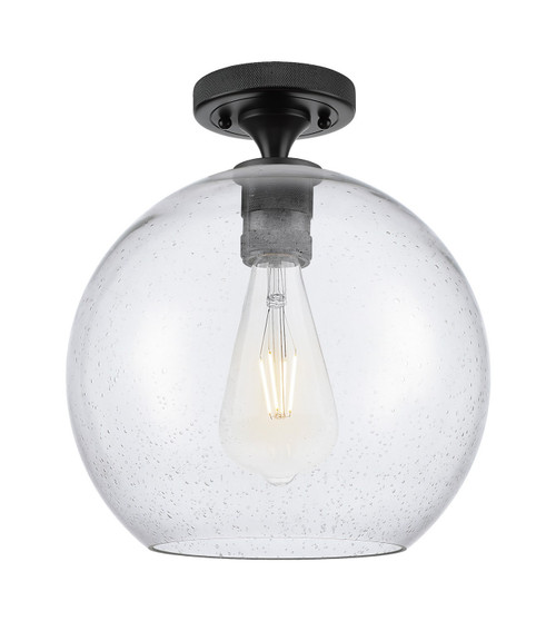 Innovations - 434-1F-BK-G124-10 - One Light Flush Mount - Downtown Urban - Matte Black
