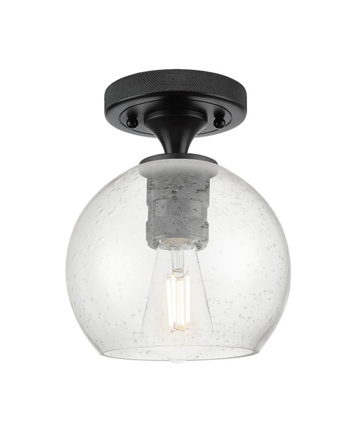 Innovations - 434-1F-BK-G124-6 - One Light Flush Mount - Downtown Urban - Matte Black