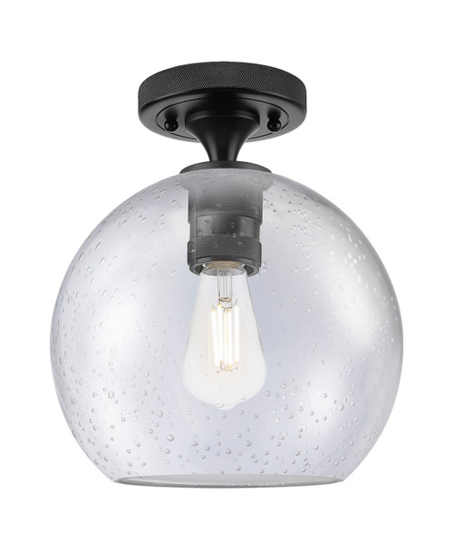 Innovations - 434-1F-BK-G124-8 - One Light Flush Mount - Downtown Urban - Matte Black