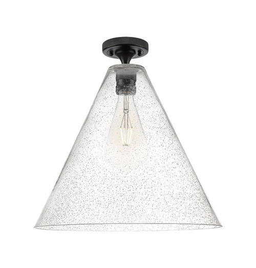 Innovations - 434-1F-BK-GBC-164 - One Light Flush Mount - Downtown Urban - Matte Black