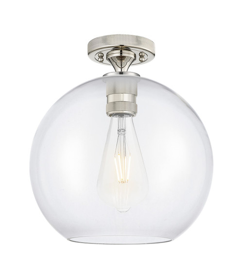 Innovations - 434-1F-PN-G122-10 - One Light Flush Mount - Downtown Urban - Polished Nickel