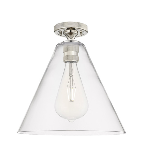Innovations - 434-1F-PN-GBC-122 - One Light Flush Mount - Downtown Urban - Polished Nickel