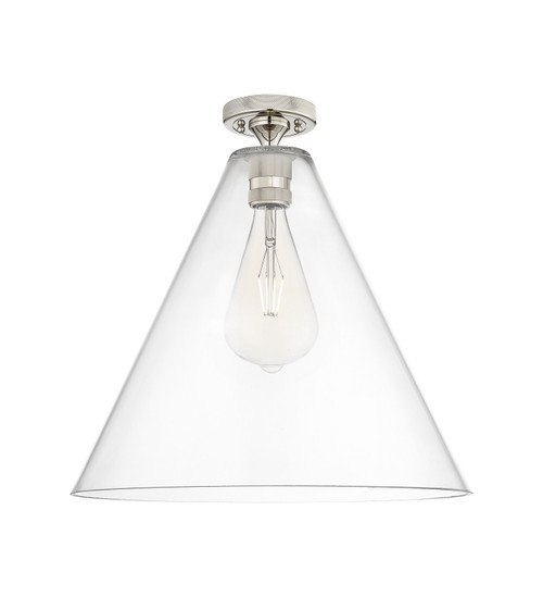 Innovations - 434-1F-PN-GBC-162 - One Light Flush Mount - Downtown Urban - Polished Nickel