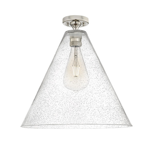 Innovations - 434-1F-PN-GBC-164 - One Light Flush Mount - Downtown Urban - Polished Nickel