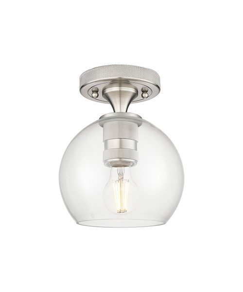 Innovations - 434-1F-SN-G122-6 - One Light Flush Mount - Downtown Urban - Satin Nickel