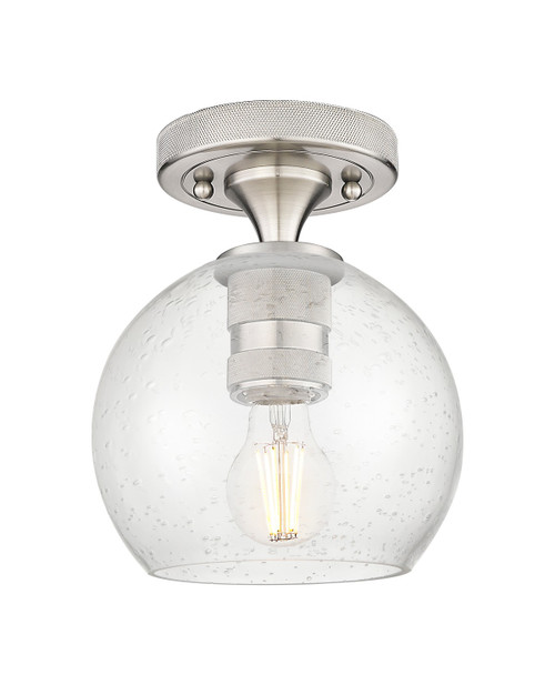 Innovations - 434-1F-SN-G124-6 - One Light Flush Mount - Downtown Urban - Satin Nickel