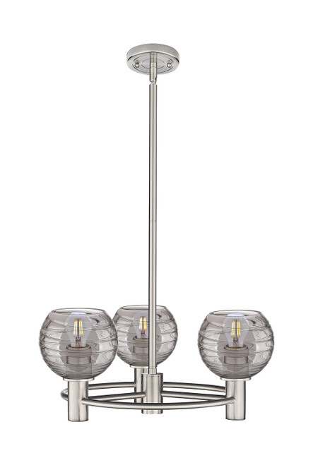 Innovations - 434-3CR-SN-G1213-6SM - Three Light Pendant - Downtown Urban - Satin Nickel