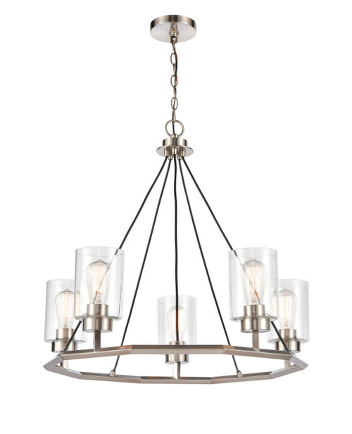 Innovations - 441-5CH-BSN-G4412-LED - LED Chandelier - Mila - Black Satin Nickel