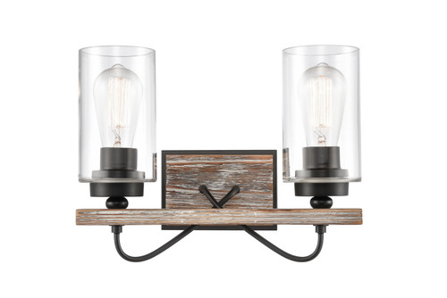 Innovations - 442-2W-BK-CL - Two Light Bath Vanity - Matte Black