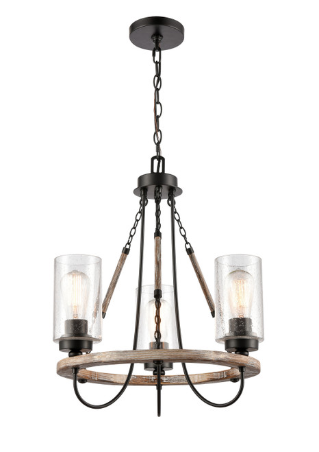 Innovations - 442-3CR-BK-SDY - Three Light Mini Chandelier - Downtown Urban - Matte Black