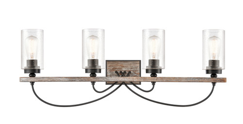 Innovations - 442-4W-BK-SDY-LED - LED Bath Vanity - Downtown Urban - Matte Black