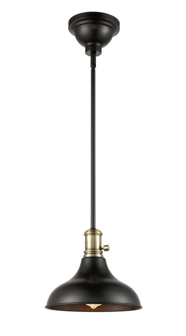 Innovations - 443SW-1S-BAB-M15BK - One Light Pendant - Metro - Black Antique Brass
