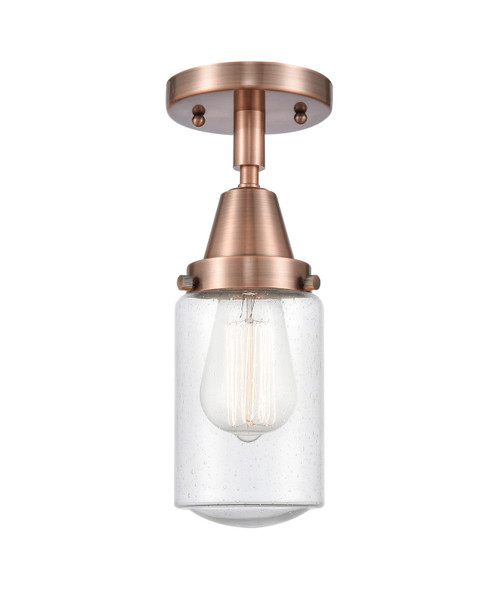 Innovations - 447-1C-AC-G314-LED - LED Flush Mount - Caden - Antique Copper