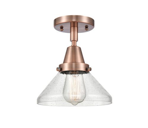 Innovations - 447-1C-AC-G4474 - One Light Flush Mount - Caden - Antique Copper