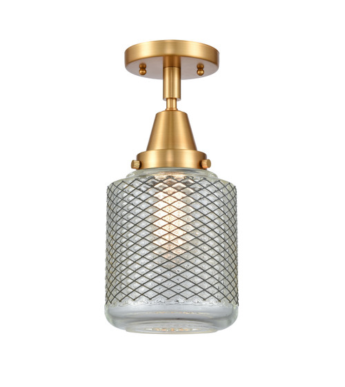 Innovations - 447-1C-SG-G262 - One Light Flush Mount - Caden - Satin Gold