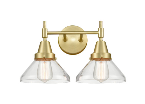 Innovations - 447-2W-SB-CL-LED - LED Bath Vanity - Satin Brass