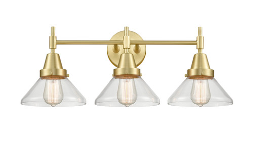 Innovations - 447-3W-SB-CL-LED - LED Bath Vanity - Satin Brass