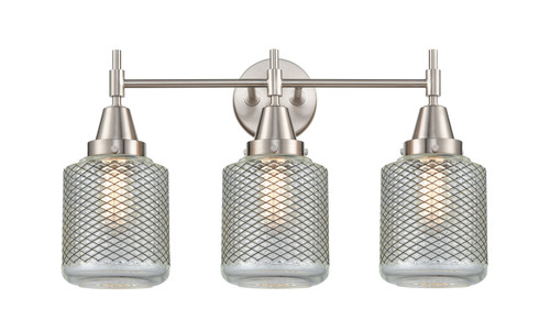 Innovations - 447-3W-SN-G262 - Three Light Bath Vanity - Caden - Satin Nickel