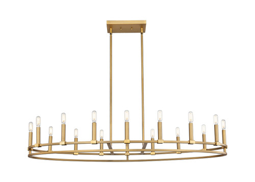 Innovations - 449-16CR-BB - 16 Light Chandelier - Downtown Urban - Brushed Brass