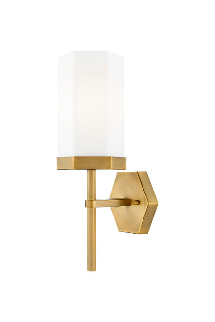 Innovations - 463-1W-BB-G463-8WH - One Light Wall Sconce - Downtown Urban - Brushed Brass