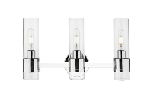 Innovations - 467-3W-PC-G467-CL - Three Light Bath Vanity - Downtown Urban - Polished Chrome