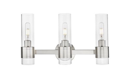 Innovations - 467-3W-SN-G467-CL - Three Light Bath Vanity - Downtown Urban - Satin Nickel