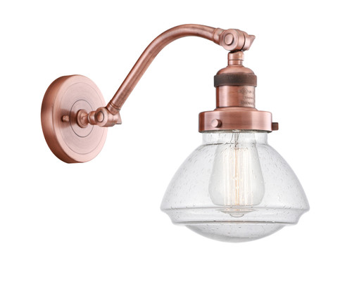 manufacturer_finish:Antique Copper|manufacturer_glass:Seedy Olean|light_output:245.00lm|color_temperature:2100K|cri:98