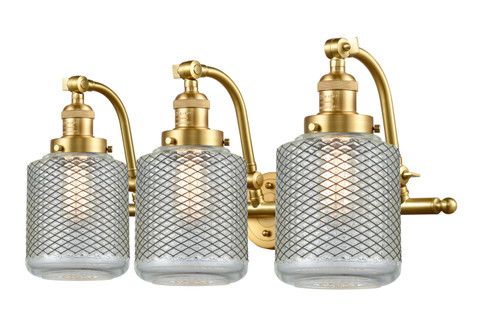 Innovations - 515-3W-SG-G262 - Three Light Bath Vanity - Franklin Restoration - Satin Gold