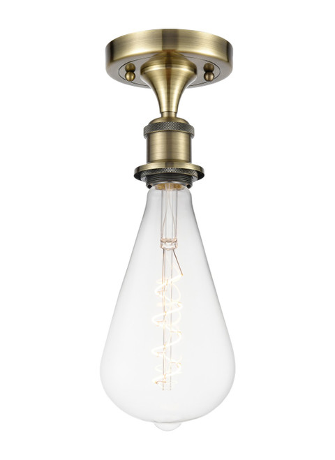 Innovations - 516-1C-AB-BB125LED - LED Semi-Flush Mount - Ballston - Antique Brass