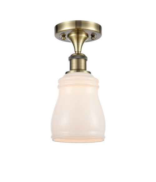 Innovations - 516-1C-AB-G391 - One Light Semi-Flush Mount - Ballston - Antique Brass