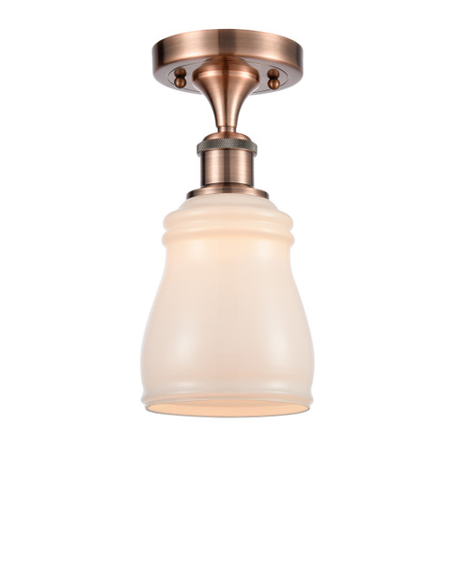 Innovations - 516-1C-AC-G391 - One Light Semi-Flush Mount - Ballston - Antique Copper