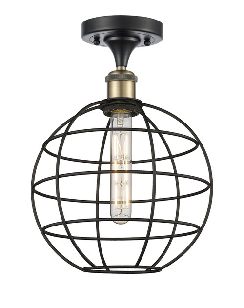 Innovations - 516-1C-BAB-CE-10-BK - LED Semi-Flush Mount - Ballston - Black Antique Brass
