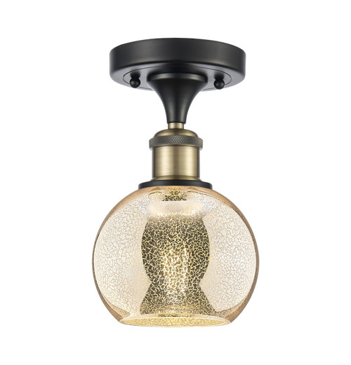 Innovations - 516-1C-BAB-G128-6 - One Light Semi-Flush Mount - Ballston - Black Antique Brass
