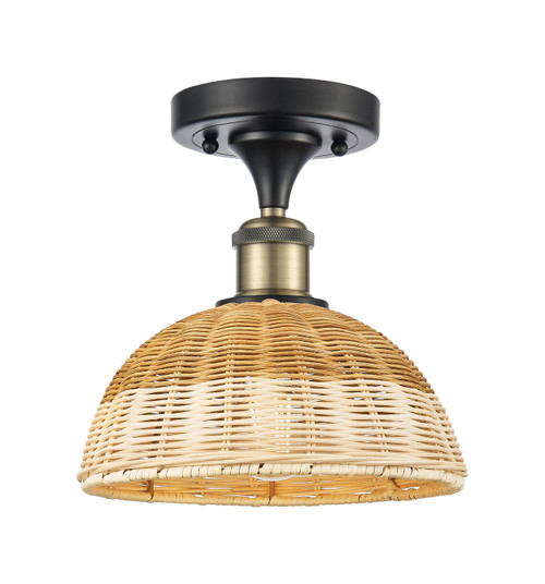 Innovations - 516-1C-BAB-NBD2-9-NAT - One Light Semi-Flush Mount - Ballston - Black Antique Brass