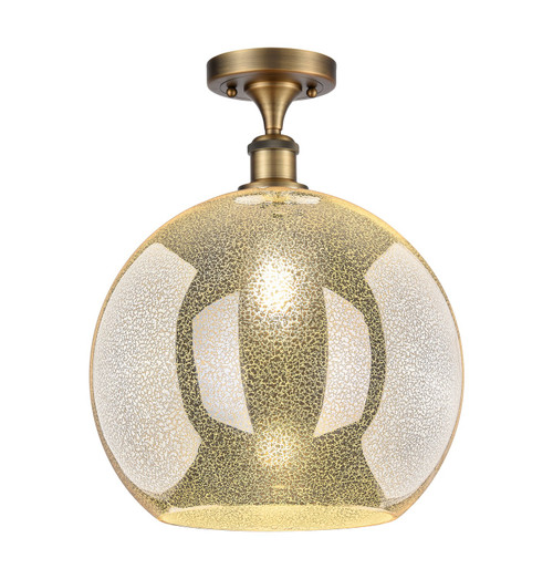 Innovations - 516-1C-BB-G128-14 - One Light Semi-Flush Mount - Ballston - Brushed Brass