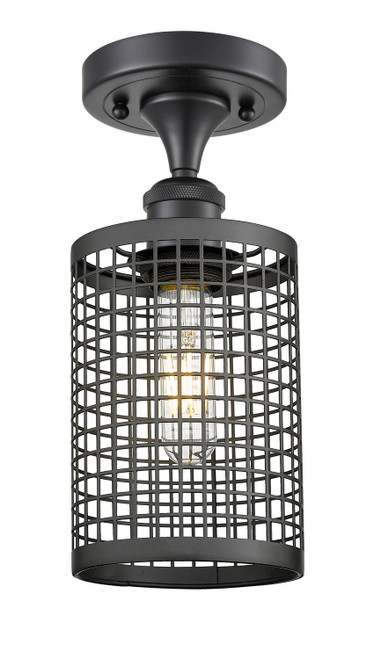 Innovations - 516-1C-BK-M18-BK - LED Semi-Flush Mount - Downtown Urban - Matte Black
