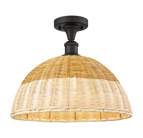 Innovations - 516-1C-OB-NBD2-16-NAT - One Light Semi-Flush Mount - Ballston - Oil Rubbed Bronze