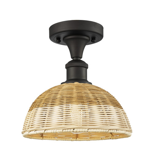 Innovations - 516-1C-OB-NBD2-9-NAT - One Light Semi-Flush Mount - Ballston - Oil Rubbed Bronze