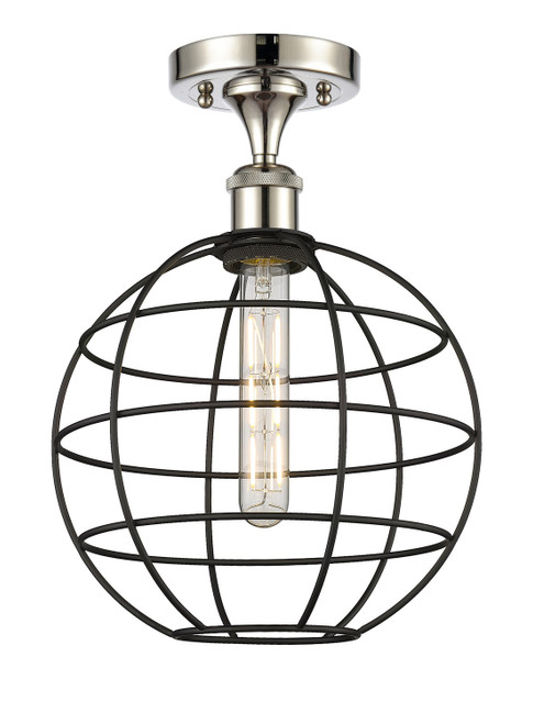 Innovations - 516-1C-PN-CE-10-BK - LED Semi-Flush Mount - Ballston - Polished Nickel