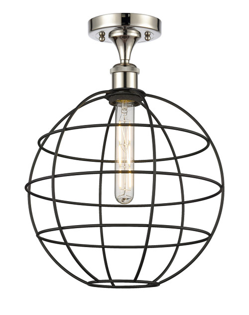 Innovations - 516-1C-PN-CE-12-BK - LED Semi-Flush Mount - Ballston - Polished Nickel