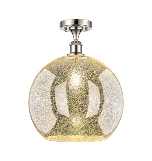 Innovations - 516-1C-PN-G128-14 - One Light Semi-Flush Mount - Ballston - Polished Nickel