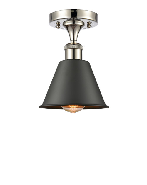 Innovations - 516-1C-PN-M8-LED - LED Semi-Flush Mount - Ballston - Polished Nickel