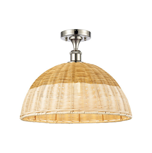 Innovations - 516-1C-PN-NBD2-16-NAT - One Light Semi-Flush Mount - Ballston - Polished Nickel