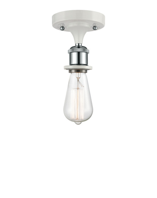 Innovations - 516-1C-WPC - One Light Semi-Flush Mount - Ballston - White Polished Chrome