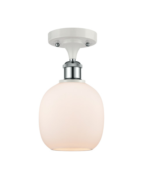 Innovations - 516-1C-WPC-G101-LED - LED Semi-Flush Mount - Ballston - White Polished Chrome