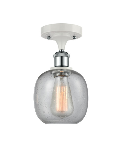 Innovations - 516-1C-WPC-G104 - One Light Semi-Flush Mount - Ballston - White Polished Chrome