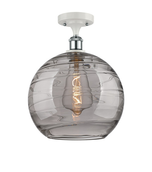 Innovations - 516-1C-WPC-G1213-12SM - One Light Semi-Flush Mount - Ballston - White Polished Chrome