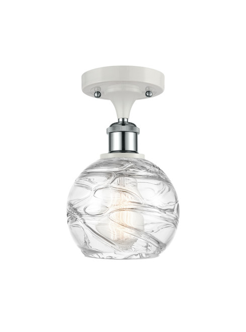 Innovations - 516-1C-WPC-G1213-6-LED - LED Semi-Flush Mount - Ballston - White Polished Chrome