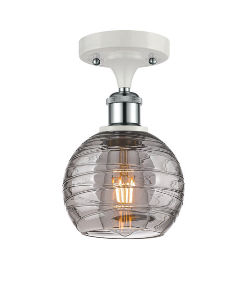 Innovations - 516-1C-WPC-G1213-6SM - One Light Semi-Flush Mount - Ballston - White Polished Chrome