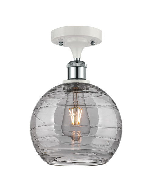 Innovations - 516-1C-WPC-G1213-8SM - One Light Semi-Flush Mount - Ballston - White Polished Chrome